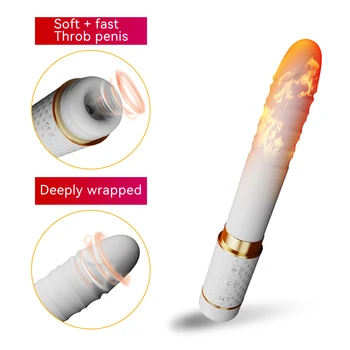 2022 New product Vibrator female Heating automatic telescopic thrust mini gun machine Sucking masturbation device for women 5