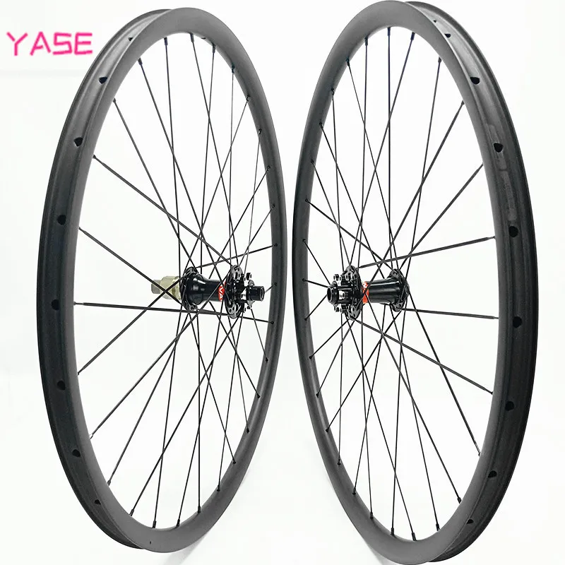

YASE 29er carbon mtb disc wheels XC AM 30.5x19.5mm Asymmerty tubeless bicycle wheelset NOVATEC D791SB-D792SB 100x15 142x12 wheel