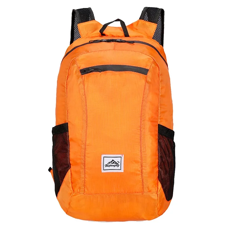 Orange Открытый спортивный складной наплечный рюкзак 20L ультралегкий водонепроницаемый рюкзак для путешествий для альпинизма кемпинга и велоспорта для хранения унисекс - Цвет: Orange
