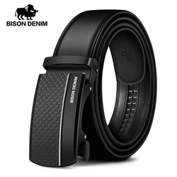 BISON DENIM Genuine Leather Luxury Men's Fashion Belt - 130cm (N71416 - 2B)