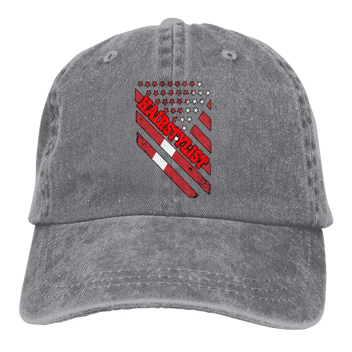 Hairstylist Американский флажок погружения для мужчин и женщин регулируемая бейсболка s Джинсовая Ткань простая Кепка