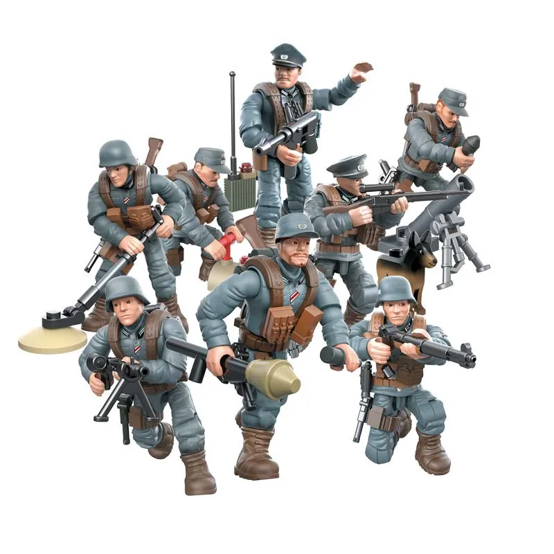 

Military series World War WW2 SWAT Special Forces Mini Weapon Accessories Figures Building Blocks Gifts