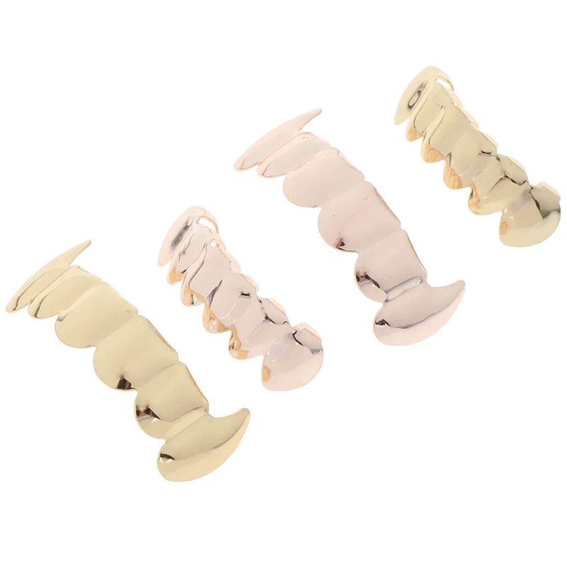 Хип хоп золотые радужные зубы Grillz Топ и низ красочные грили стоматологические