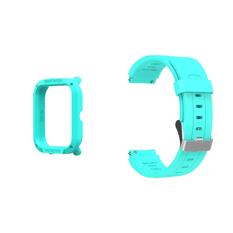 Group 7 SIKAI высококачественный ремешок для часов и чехол для Huami Amazfit Bip Youth Smartwatch силиконовый ремешок для часов Amazfit Bip PC чехол для часов - Цвет ремешка: Group 7