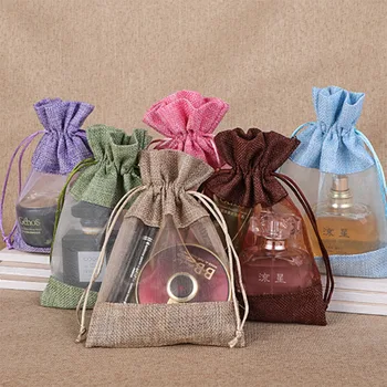 

25pcs Natural Jute Candy Drawstring Burlap Bags Wedding Favors Party Gift Jewelry Packing Storage Hessian Sack Pouches For Guest