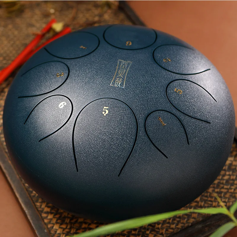 

Hluru C Steel Peptide Zen drummer Ethereal Tongue drum Beginner 8 notes 10 inch Musical Percussion Instrument Handpan Meditation