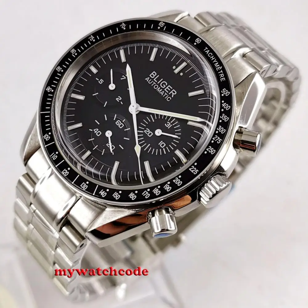 new 40mm bliger black sterile dial 