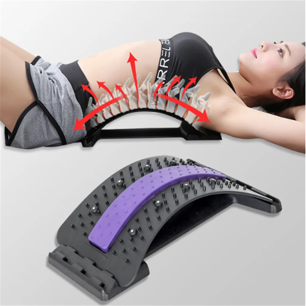 

Back Massager Stretcher Equipment Massageador Magic Support Stretch Fitness Relaxation Spine Pain Lumbar Relief Spinal Relieve
