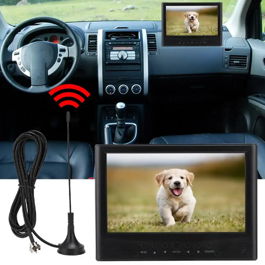 

LEADSTAR 9-inch DVB-T/T2 Front Speakers Digital TV with High Sensitivity Tuner 110-220V US Plug