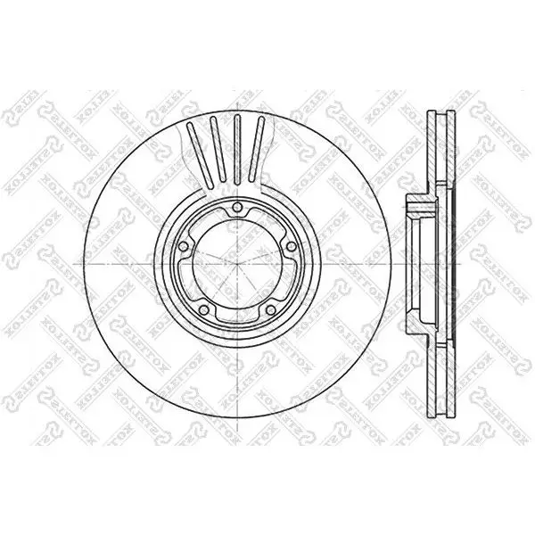 Disc brake. St. Ford Transit 91-94 STELLOX 6020-2532V-SX |