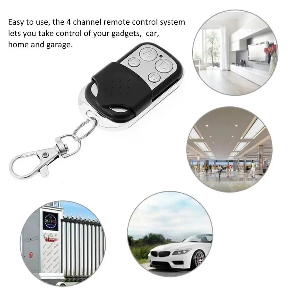 

433 MHz RF 4 Channel Cloning Duplicator Key Fob A Distance Learning Electric Garage Door Controller IC model 2262 2260 1527 2240