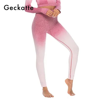 

Geckatte seamless yoga pants for women elastic high waisted leggings ankle length 2020 new women's leggings trousers femme