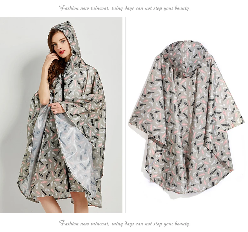 leve para mulheres, poncho, à prova d'água,