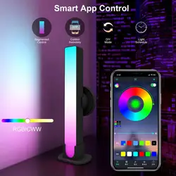Nouvelles barres lumineuses lumineuses intelligentes, rétroéclairage de musique rvb, contrôle du son, fonctionne avec la lumière LED BT, pour les jeux, la décoration de la télévision, lampe 