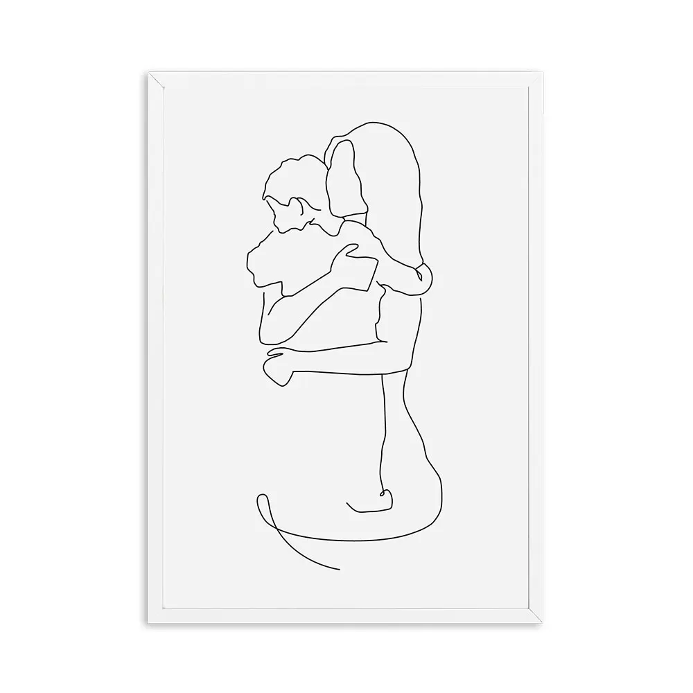 Mother-and-Daughters-Son-Art-Line-Drawing-Posters-Abstract-Minimalist-Wall-Art-Canvas-Print-Painting-Moder (8)