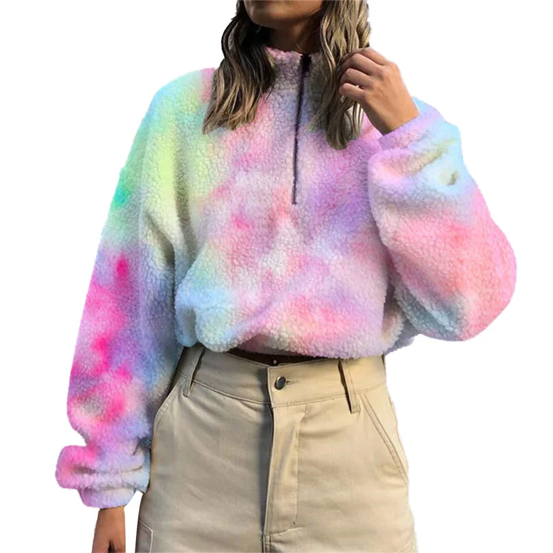 

Winter/Autumn Women Clothing Sweatshirts Casual Pullovers Turtleneck Street Zipper Hoodie Female Outwear Sweatshirt Korean New