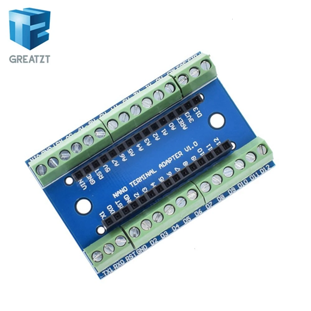 Expansion board GREATZT 1 шт. мини USB с Загрузчиком Nano 3,0 контроллер совместимый для arduino CH340 USB драйвер 16 МГц NANO V3.0 Atmega328 - Цвет: Expansion board