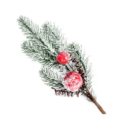1 шт. искусственная Сосна иглы красная Веточка с ягодами для цветочных аранжировок Рождественская елка украшения новые