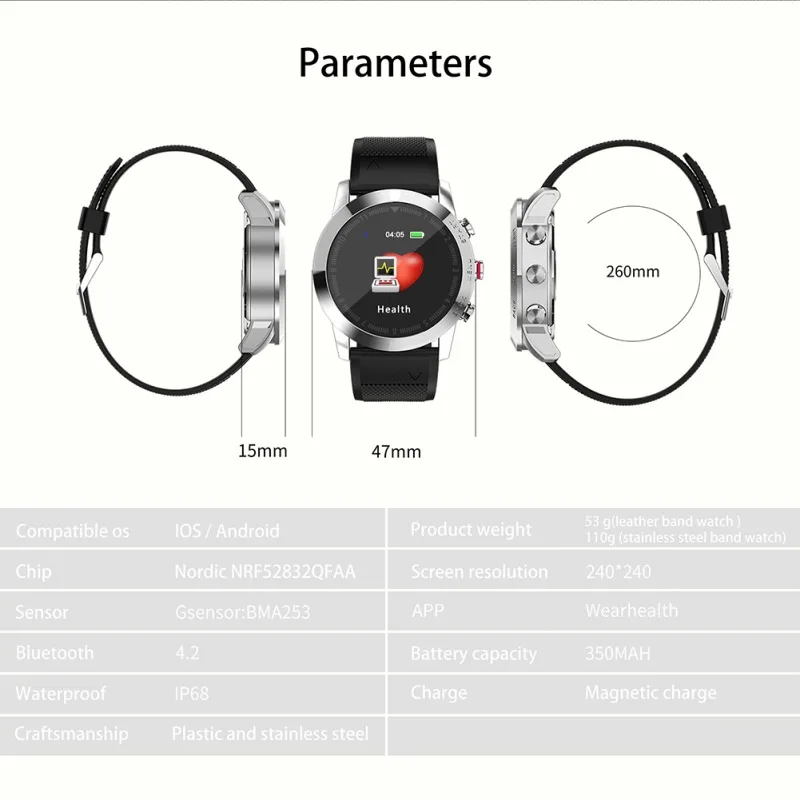 S10 Bluetooth Смарт-часы спортивный смарт-Браслет фитнес-трекер для IPhone IOS Android