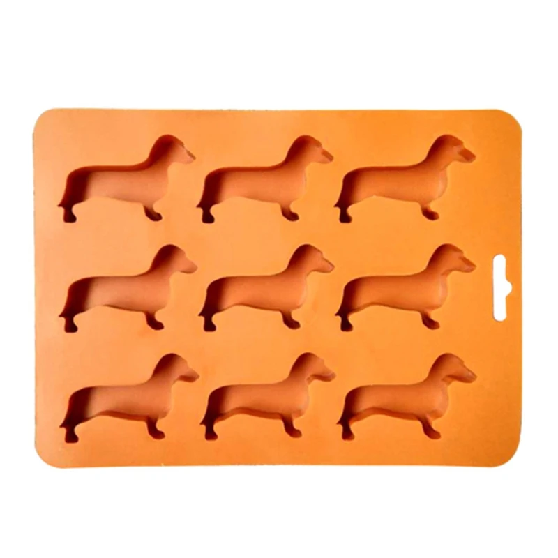 

2019 Sausage Dog shaped Silicon Chocolate Jelly Candy Cake Bakeware Mold DIY Pastry Bar Ice Soap Mould Baking Tool