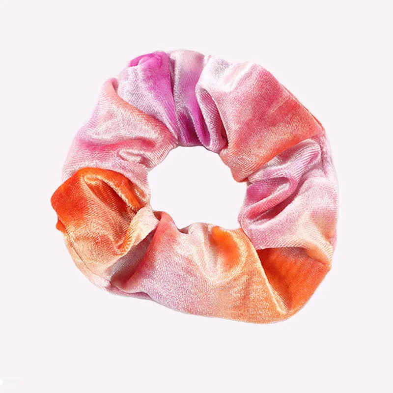 12 шт. Горячая окрашенные волосы Crunchie Velvet Hair Ring Tie новые аксессуары для волос женские эластичные резинки для волос оптом - Цвет: color 2