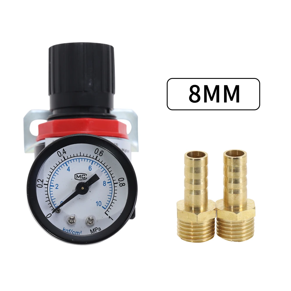 AR2000 Y8mm AR2000 G1/" воздушный компрессор регулятор давления клапан с фитингом - Цвет: AR2000 Y8mm