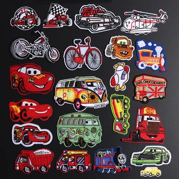 

Mini CarTruck Patches For Clothing Applique Clothes Iron On Patch Jacket Embroidered Vehicle Sticker Sewing Motorcycle Bus Decor
