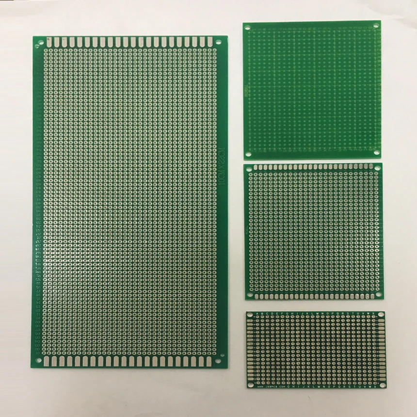 5*7cm 5x7cm 10*15cm 10x15cm 1.5mm Thickness Double Two Side Green Fiber Glass Tin Spray FR4 Hole Weld Test Universal PCB Board |