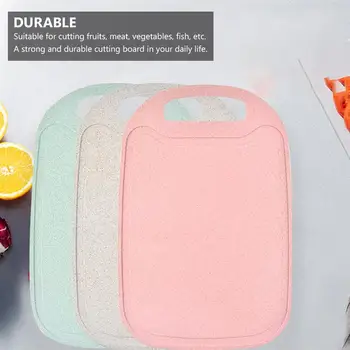 

3pcs Easy Grip Handle Cutting Board Anti-skid Home Cooking Use Cutting Board