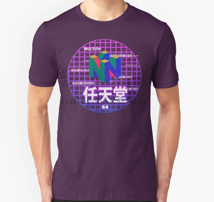 Мужская футболка Vaporwave nintendo 64 унисекс (1) Футболка с принтом Футболки|Футболки| |