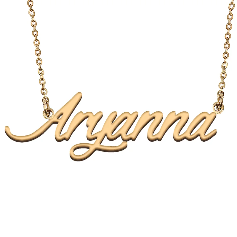 Ожерелье Aryanna с именем на заказ, индивидуальный кулон чокер, персонализированные ювелирные изделия, подарок для женщин, девушек, подруг, рождественский подарок