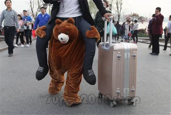

Halloween Teddy Bear Carry Mascot Costume Ride on Me Suits Adult Kids Advertising Carnival Xmas Cosplay Birthday Festival Dress
