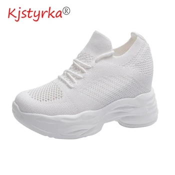 

Kjstyrka 2020 Women Chunky Sneakers Platform Thick Sole Ladies Casual Vulcanize Shoes Web Celebrity Dad female fashion Sneakers