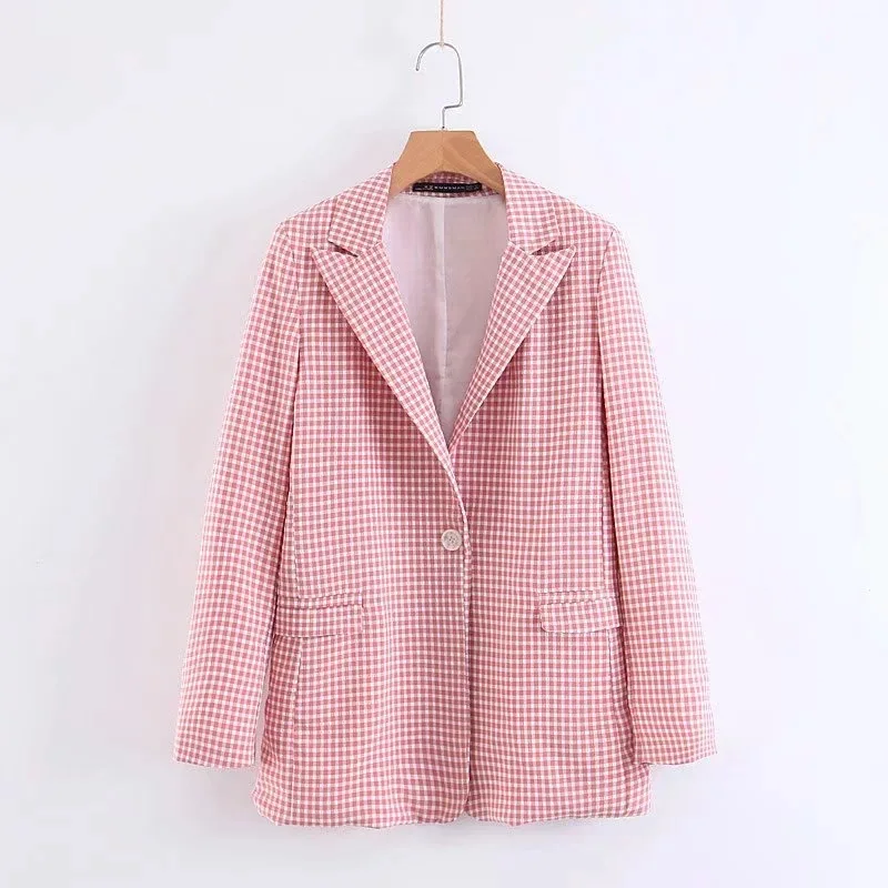

2019 New Products INS Europe And America WOMEN'S Dress Pattern Suit Jacket