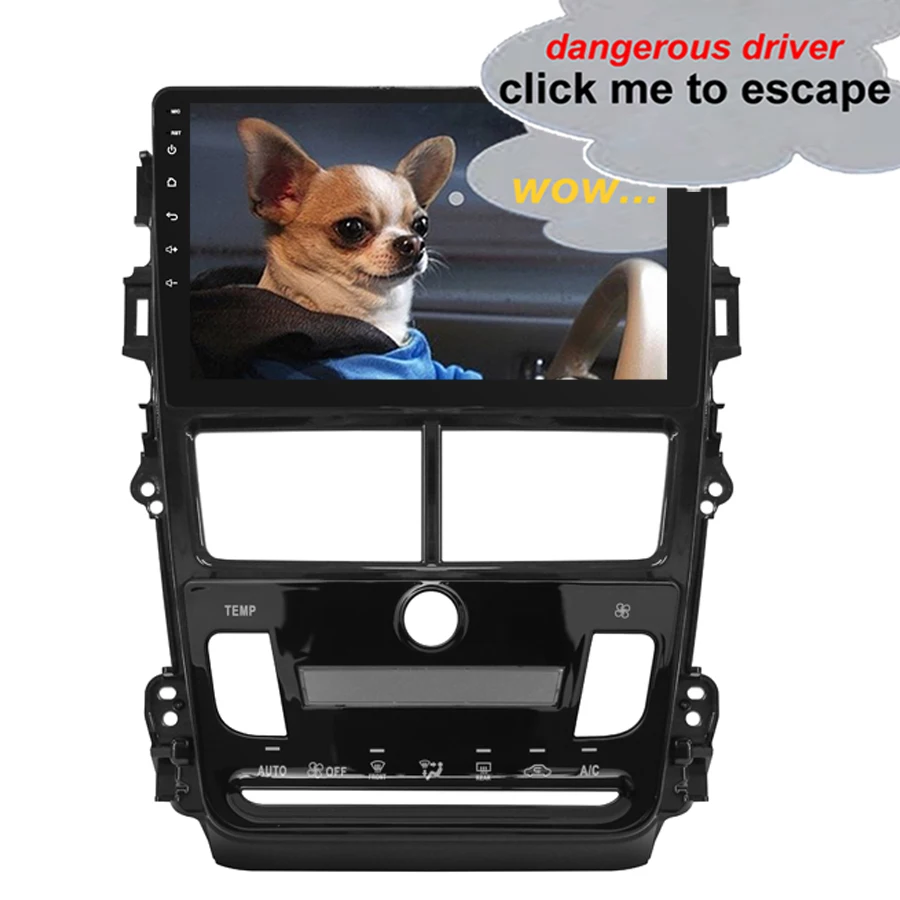 

Car Android 9.0 Player for Toyota Vios Auto Air 2018 tape recorder 4G Lte sim card Bluetooth GPS Radio Head Unit 2.5D IPS screen