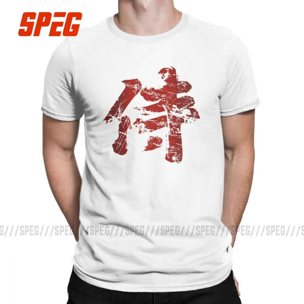 Сломанные Самурайские Kanji футболки мужские Shinobi Ninja Budo Bushido с коротким рукавом