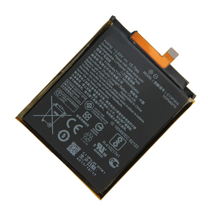 Аккумулятор высокой емкости для asus C11P1610 Zenfone 4 Max Peg asus 4A ZB500TL X00KD 5," 4100 мАч