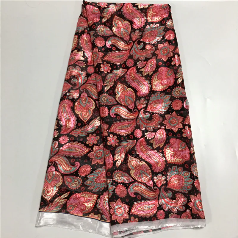 

High quality digital printed wax design african satin fabric ribbon silk pattern satin silk wax fabric for party dres 12L072509