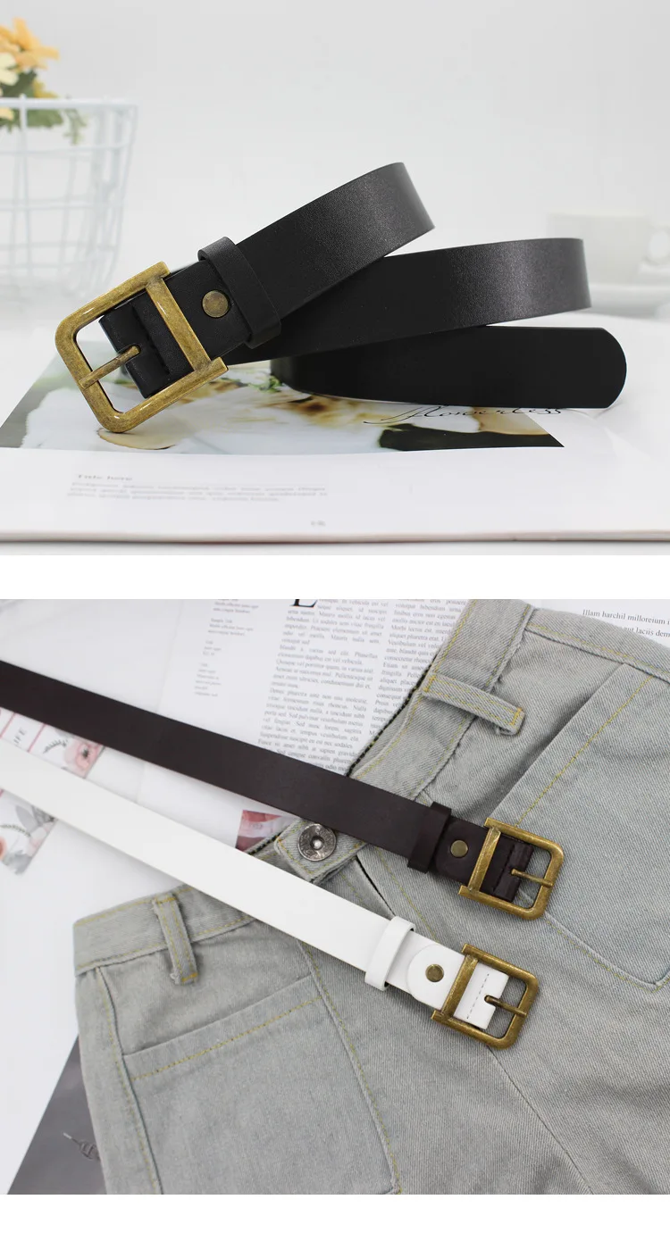 105x2,8 см новая Ретро Женская Бронзовая пряжка кожаный ремень для женщин джинсовые лямки пояс для платья ремни Ceinture Femme F155