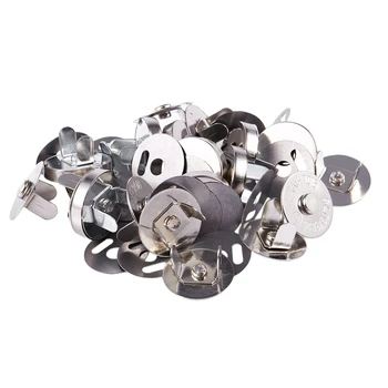 

DIY netic Circular Clasp for Bag Purse Clothes (Silver, 1.8cm, Set of 10)