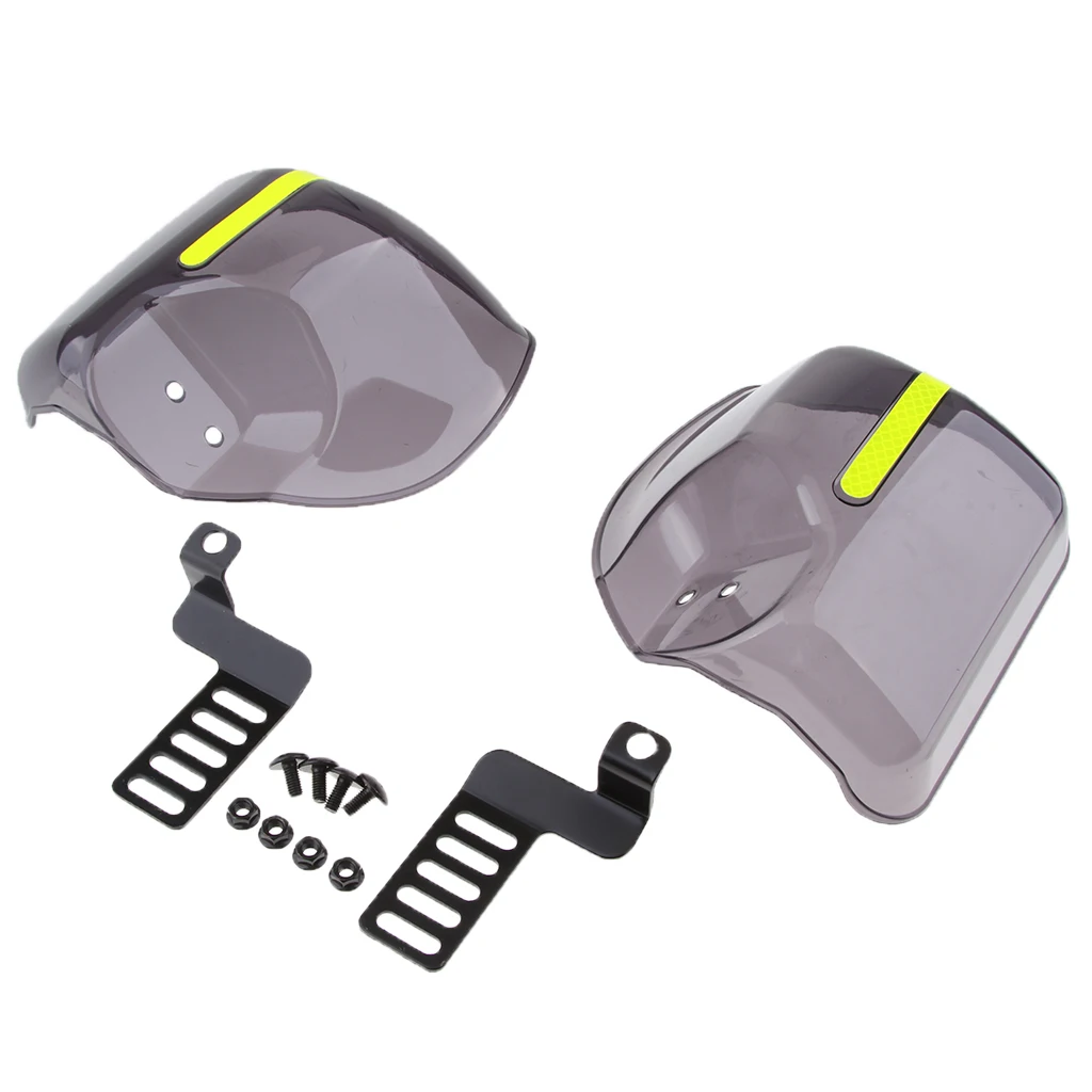 Universal Smoke Motorcycle Handguard Hand Guards Wind Cold Protector Windshield Windscreen Deflectors (Pack 2)
