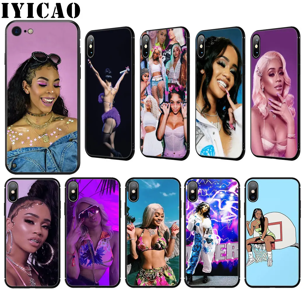 Рэппер Saweetie силиконовый мягкий чехол для iPhone 11 Pro Max XR X XS 8 7 6 6S Plus 5 5S SE |
