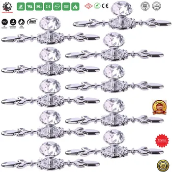 

Cabinet Knobs Crystal Glass Diamond Dresser Drawer Pulls Handles Elegant Vanity Cabinet Knobs with Plate and Screws,Bathroom