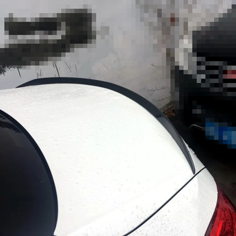 Для Mercedes W205 спойлер 4 Двери Седан C63 стиль C180 C200 C260 углеродное волокно автомобиль спойлер на задний багажник, крыло