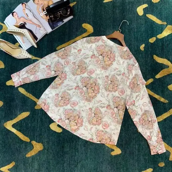 AH12277, модные женские блузки и рубашки,, Подиумные, Роскошные, известный бренд, Европейский дизайн, вечерние, стильная женская одежда