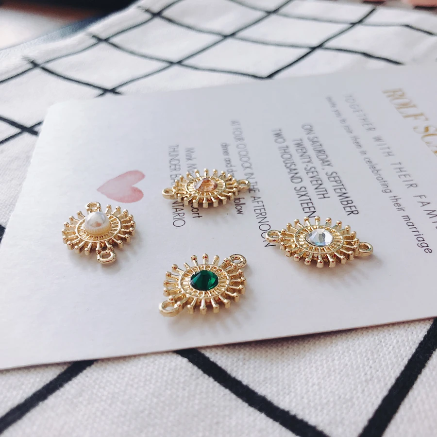 

6pieces / lotAlloyFlowerk goldWax Cord women jewelry earringsSupplies for Jewelry Accessoriestasseljewelry findingsOther