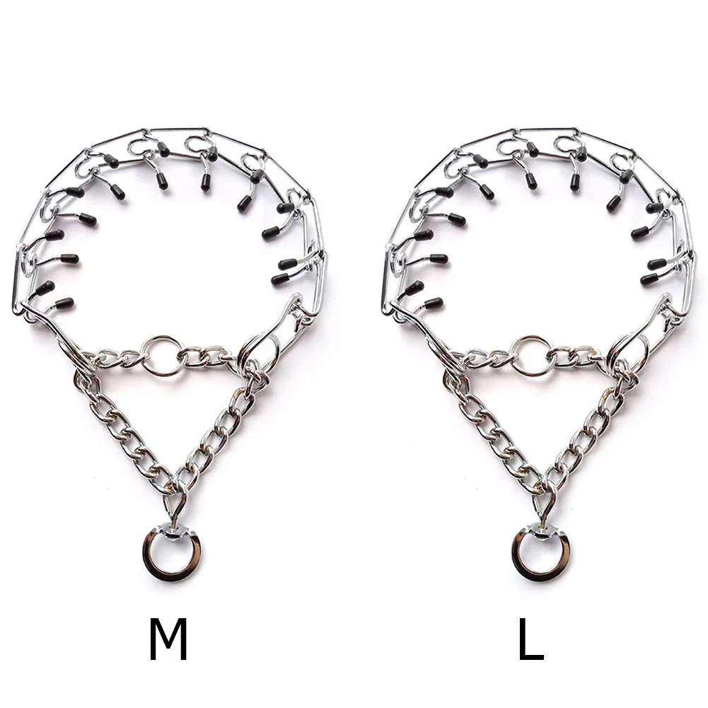 Adjustable Links Choke Chain Dog Prong Collar German Shepherd Dog Pinch