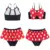 0-5Y KidS Baby Girls Swimwear Swimsuit Minnie Two Piece Bikini Sets Toddler Baby Bathing Suit Детская Пляжная Одежда
