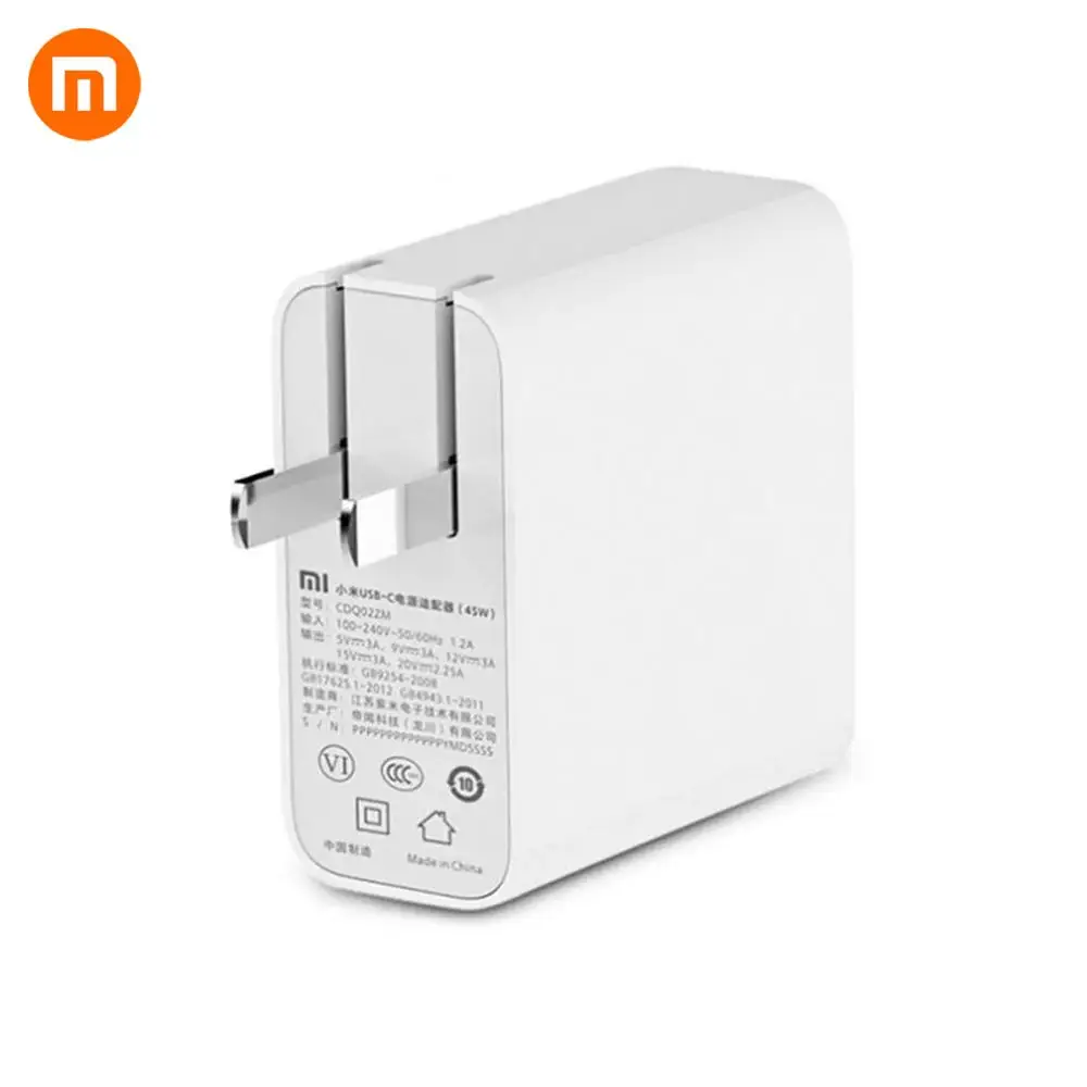 Xiaomi 45W USB-C адаптер питания ноутбука для быстрой зарядки зарядное устройство для комьютера type-c Интерфейс