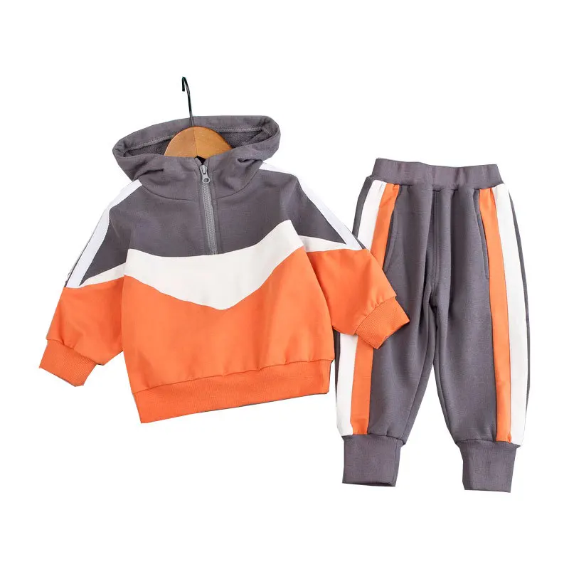 Коллекция года, Осенний Детский свитер с капюшоном и штаны, комплекты одежды спортивный костюм для мальчиков и девочек, комплекты одежды для малышей